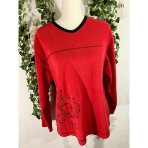 Vintage Cat In The Hat Official Movie Red fleece pullover sweater Size Medium